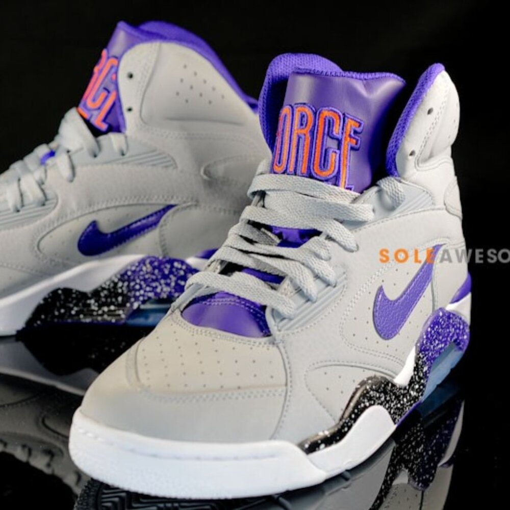 Nike Air Force Mid Grey Purp Men’s Size 9. 5 US Basketball Sneakers 537330-050